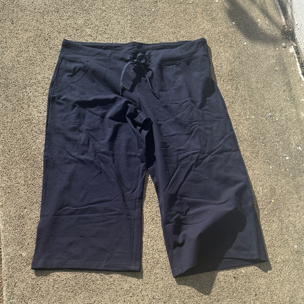 Men's Navy Drawstring Casual capri light weight sweatpants size XXL